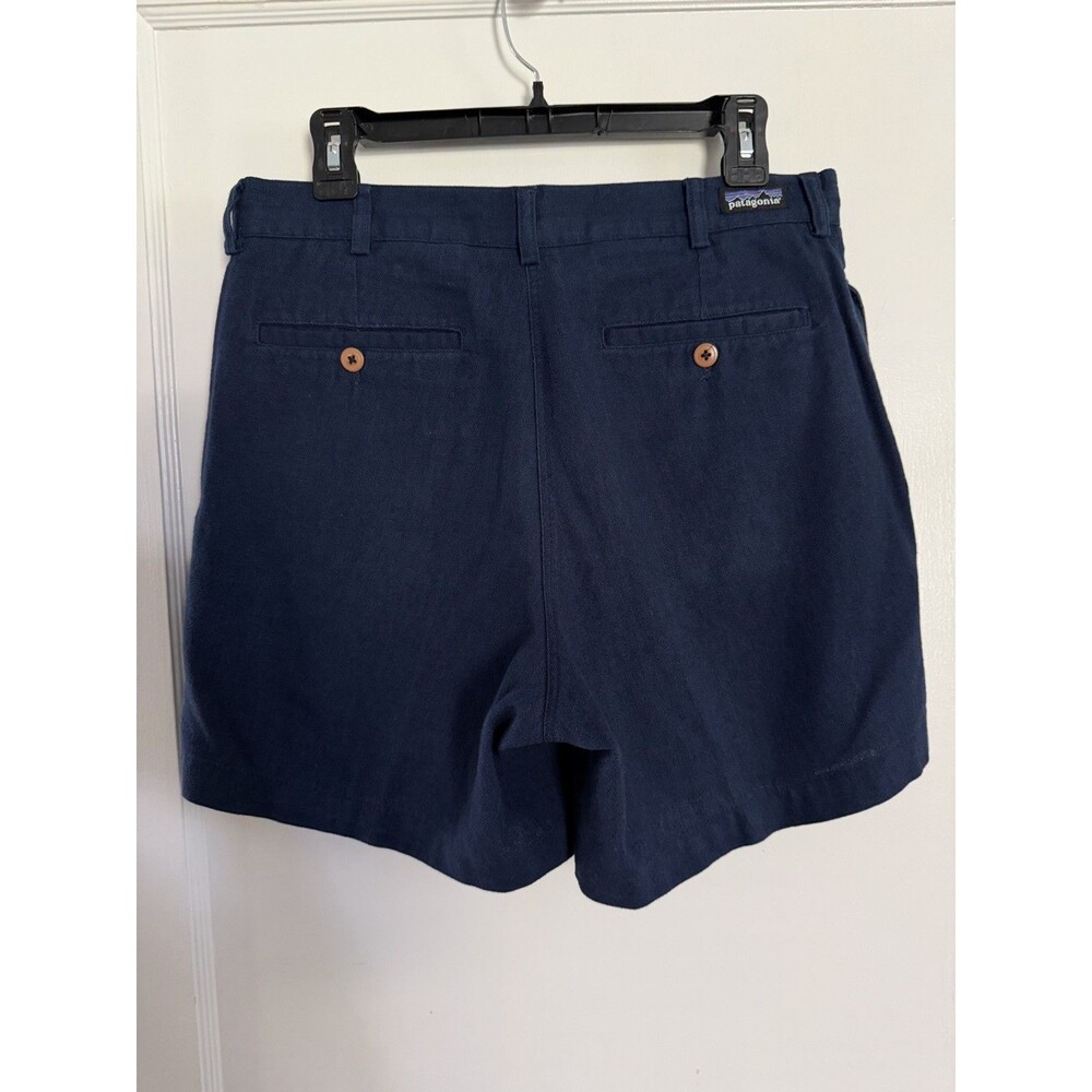 Vintage 1995 Patagonia Shorts Mens 32 Navy 100% Cotton Pleated USA Outdoor